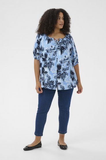 Kaffe Curve Aliana Tunic Blue Flower Animal - Tuunikad - 
