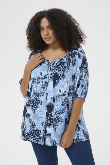 Kaffe Curve Aliana Tunic Blue Flower Animal - Tuunikad - 