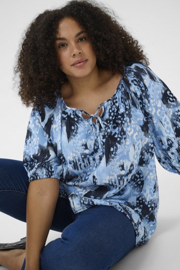 Kaffe Curve Aliana Tunic Blue Flower Animal - Tuunikad - 