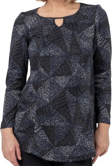 Scandinavian Caramel Triangles Tunic Dark Blue - Trükitud/pildiga T-särgid naistele - 