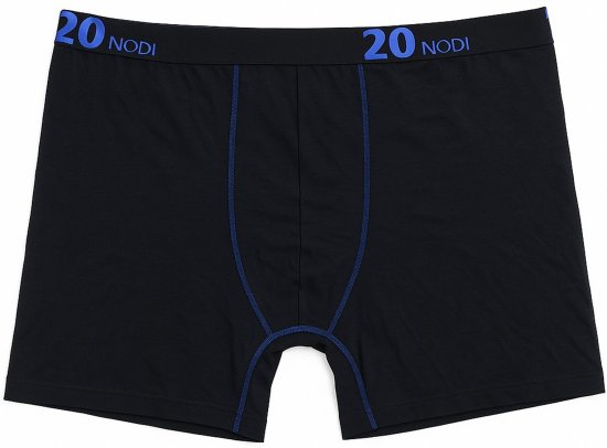 20 Nodi Stretch Cotton Boxer with Medium Leg Black - Aluspesu ja ujumisriided - Aluspesu 2XL-8XL