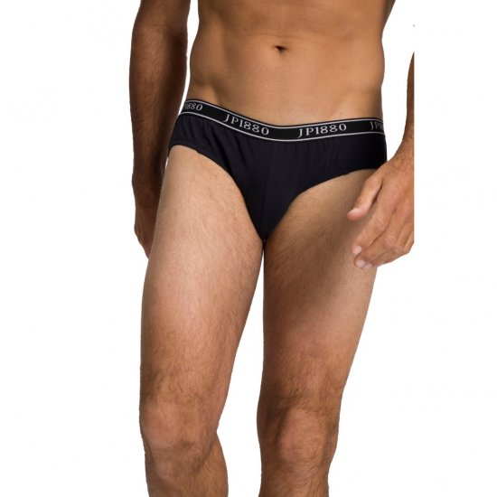 JP1880 Briefs Stretch Cotton 2-Pack Black - Aluspesu ja ujumisriided - Aluspesu 2XL-8XL