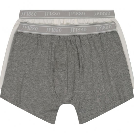 JP1880 Boxershorts Flexnamic OEKO-TEX Mid 2-Pack Grey/Off-White - Aluspesu ja ujumisriided - Aluspesu 2XL-8XL