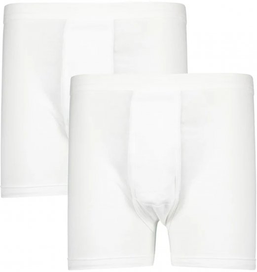 Adamo Royal Fine Ribbed Boxershorts 2-Pack White - Aluspesu ja ujumisriided - Aluspesu 2XL-8XL
