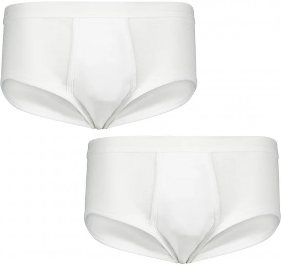Adamo Royal Fine Ribbed Briefs 2-Pack White - Aluspesu ja ujumisriided - Aluspesu 2XL-8XL