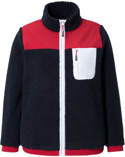 Ulla Popken Color Block Teddy Fleece Jacket Navy - Sviitrid ja dressipluusid - 