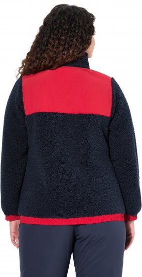 Ulla Popken Color Block Teddy Fleece Jacket Navy - Sviitrid ja dressipluusid - 