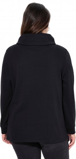 Ulla Popken Ribbon Detail Turtleneck Sweatshirt Black - Sviitrid ja dressipluusid - 