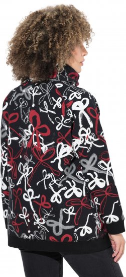 Ulla Popken Ribbon Print Turtleneck Sweatshirt Black - Sviitrid ja dressipluusid - 