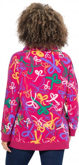 Ulla Popken Ribbon Print Turtleneck Sweatshirt Cherry Red - Sviitrid ja dressipluusid - 