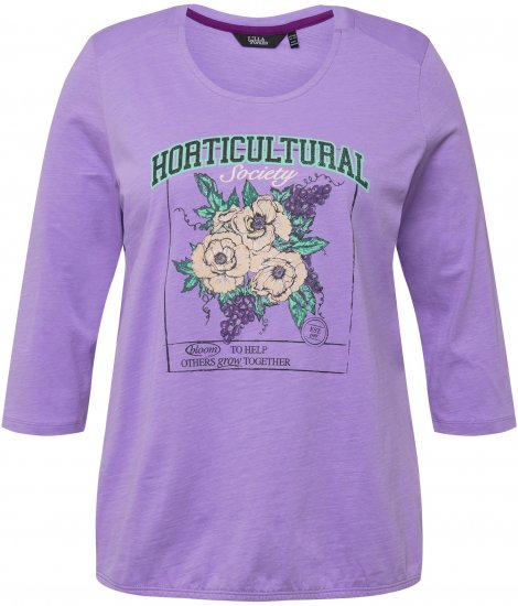 Ulla Popken Horticultural Graphic Floral Tee Pale Lilac - Trükitud/pildiga T-särgid naistele - 
