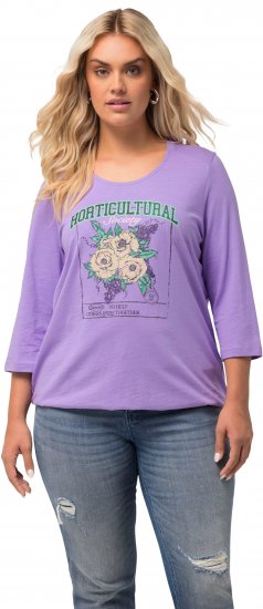 Ulla Popken Horticultural Graphic Floral Tee Pale Lilac - Trükitud/pildiga T-särgid naistele - 