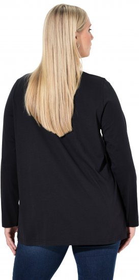 Ulla Popken Sequined Puppy Long Sleeve Graphic Tee Black - Trükitud/pildiga T-särgid naistele - 