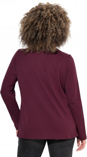 Ulla Popken Holiday Long Sleeve Graphic Tee Plum - Trükitud/pildiga T-särgid naistele - 