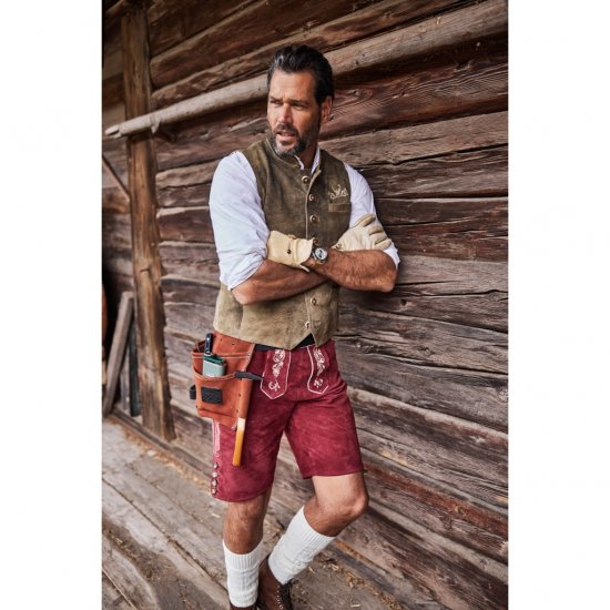 JP1880 Vest Goat Suede Traditional Moss Green - Pidulikud rõivad - Pidulikud rõivad – Tähistamiseks Stiilselt ja Mugavalt