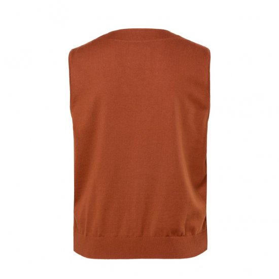 JP1880 Tweed Waistcoat Wool Brick Red - Vestid - Vestid suurtes suurustes
