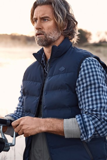 JP1880 Quilted Gilet Stand-up Collar Navy - Jakid ja joped - Joped, suured suurused: 2XL – 12XL