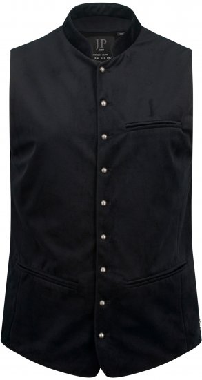 JP1880 Velvet Vest Traditional Black - Suured riided - Suurte meeste riided 2XL – 14XL