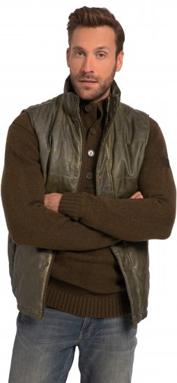 JP1880 Quilted Gilet Vintage Leather Green - Jakid ja joped - Joped, suured suurused: 2XL – 12XL
