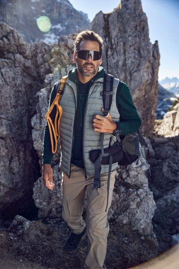 JAY-PI Lightly Quilted Vest with Stomach Fit Grey - Jakid ja joped - Joped, suured suurused: 2XL – 12XL