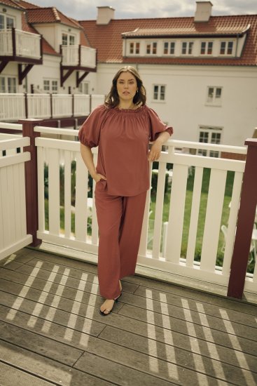 Kaffe Curve Emilia Wide Pants Henna Brown - Püksid - 