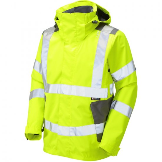 Leo Exmoor Ecoviz 10K Performance+ Breathable Jacket Hi-Vis Yellow - Tööriided - Suured tööriided