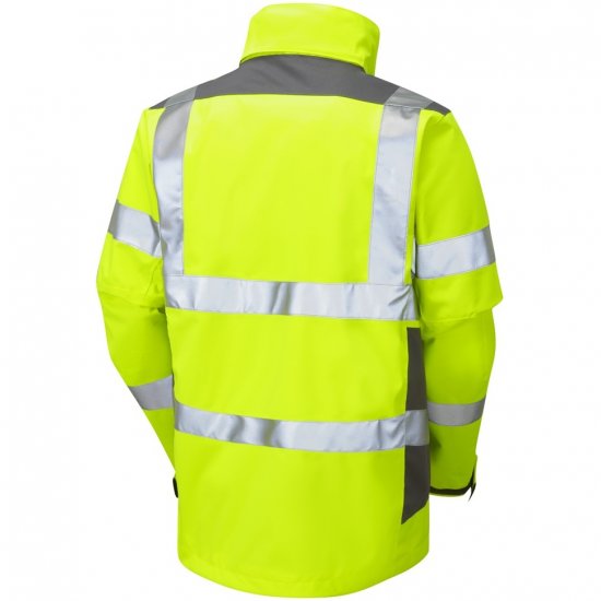 Leo Exmoor Ecoviz 10K Performance+ Breathable Jacket Hi-Vis Yellow - Tööriided - Suured tööriided