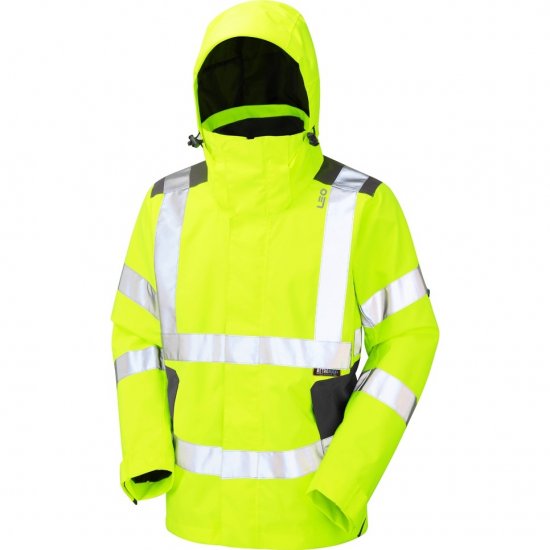 Leo Exmoor Ecoviz 10K Performance+ Breathable Jacket Hi-Vis Yellow - Tööriided - Suured tööriided