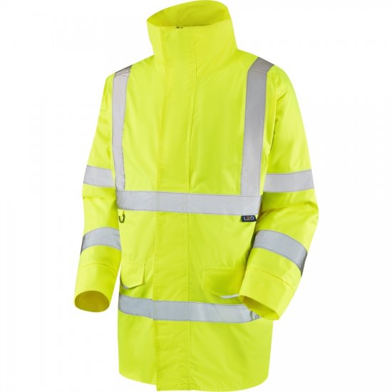 Leo Tawstock EcoViz 4K Baffle Lined Anorak Hi-Vis Yellow - Tööriided - Suured tööriided
