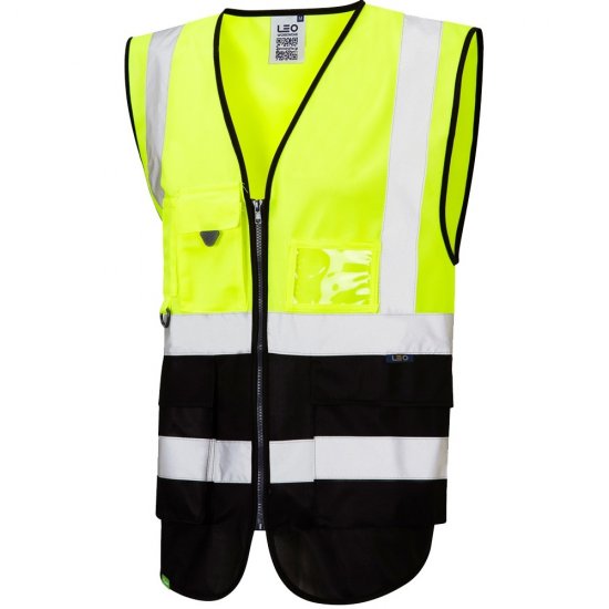 Leo Lynton Ecoviz Superior Waistcoat Hi-Vis Yellow/Black - Tööriided - Suured tööriided