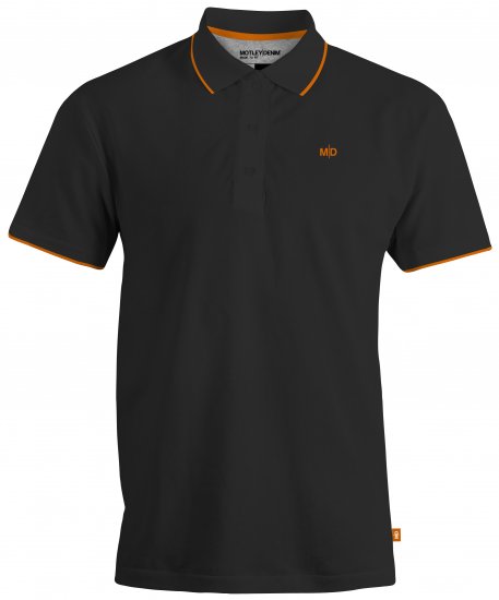 Motley Denim Helsinki Polo Black - Polosärgid - Meeste suured polosärgid 2XL – 8XL