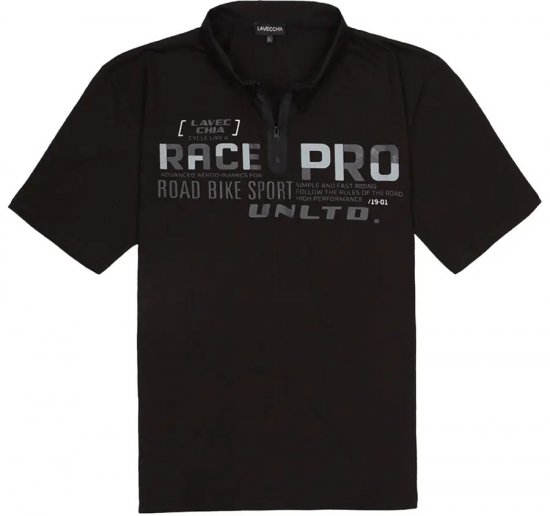 Lavecchia 2030 Polo Shirt Short Sleeve Black - Polosärgid - Meeste suured polosärgid 2XL – 8XL