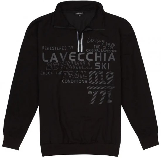 Lavecchia 2029 Sweatshirt Black - Sviitrid ja dressipluusid - Meeste suured kapuutsiga jakid suurustes 2XL – 14XL