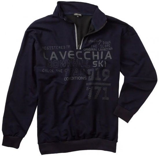 Lavecchia 2029 Sweatshirt Navy - Sviitrid ja dressipluusid - Meeste suured kapuutsiga jakid suurustes 2XL – 14XL