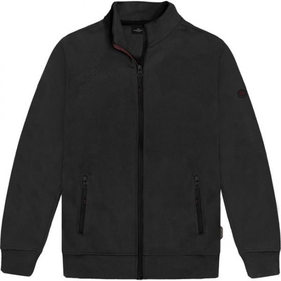 Double Outfitters MTOP-1158 Tõmblukuga dressipluus Must - Sviitrid ja dressipluusid - Meeste suured kapuutsiga jakid suurustes 2XL – 14XL