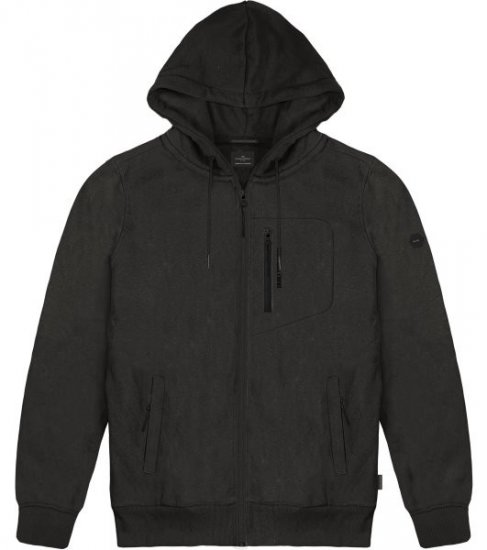 Double Outfitters MTOP-1160 Tõmblukuga kapuutsiga pusa Must - Sviitrid ja dressipluusid - Meeste suured kapuutsiga jakid suurustes 2XL – 14XL