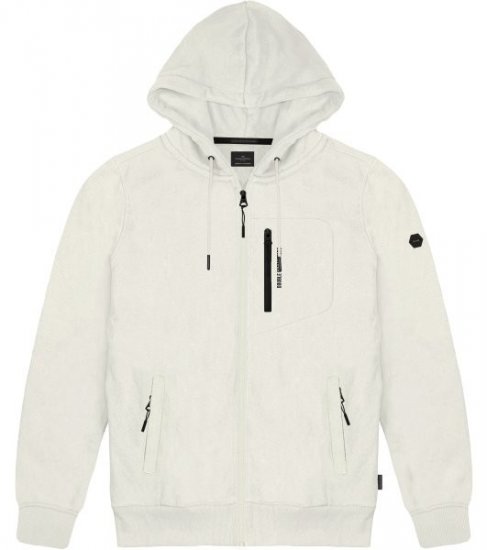 Double Outfitters MTOP-1160 Tõmblukuga kapuutsiga pusa Valge - Sviitrid ja dressipluusid - Meeste suured kapuutsiga jakid suurustes 2XL – 14XL