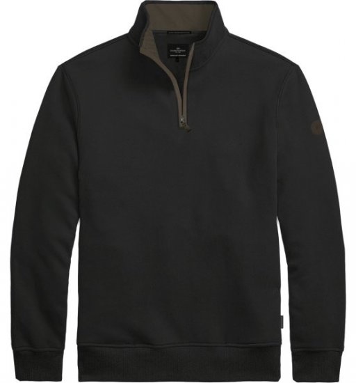 Double Outfitters MTOP-1163 Poole tõmblukuga dressipluus Must - Sviitrid ja dressipluusid - Meeste suured kapuutsiga jakid suurustes 2XL – 14XL