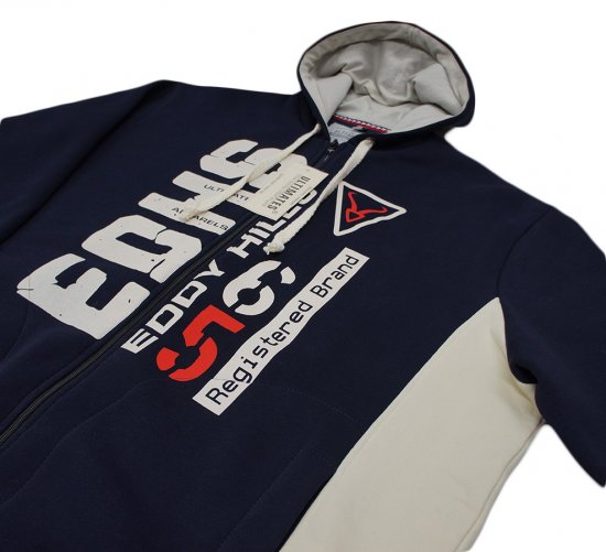 EDDY HILLS EDHS Hoodie Navy - Sviitrid ja dressipluusid - Meeste suured kapuutsiga jakid suurustes 2XL – 14XL