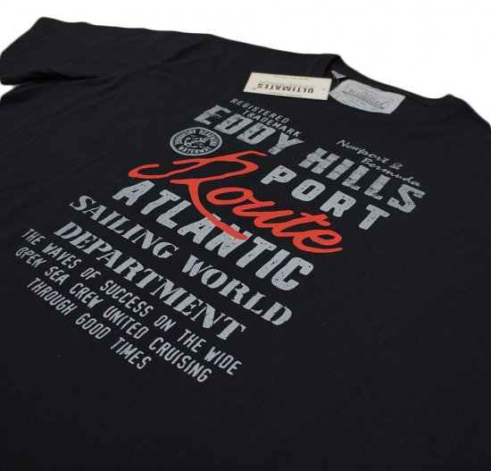 EDDY HILLS Atlantic T-shirt Black - T-särgid - Suured T-särgid 2XL – 14XL