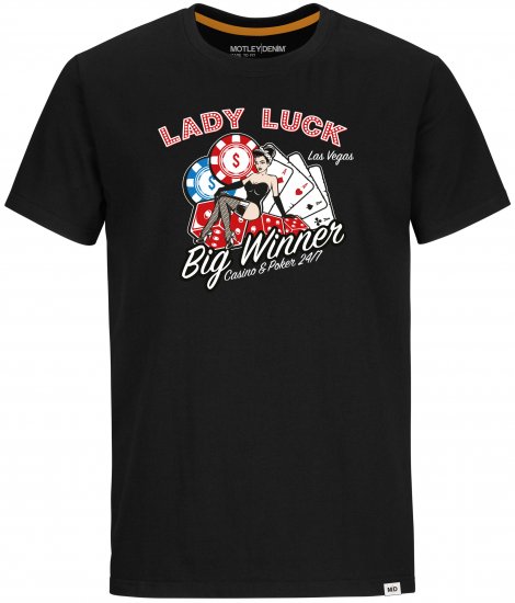 Motley Denim T-shirt Newark Black - T-särgid - Suured T-särgid 2XL – 14XL