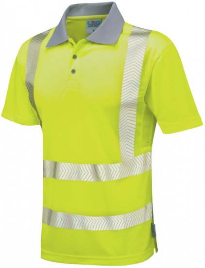 Leo Woolacombe Coolviz Plus Polo Hi-Vis Yellow - Tööriided - Suured tööriided