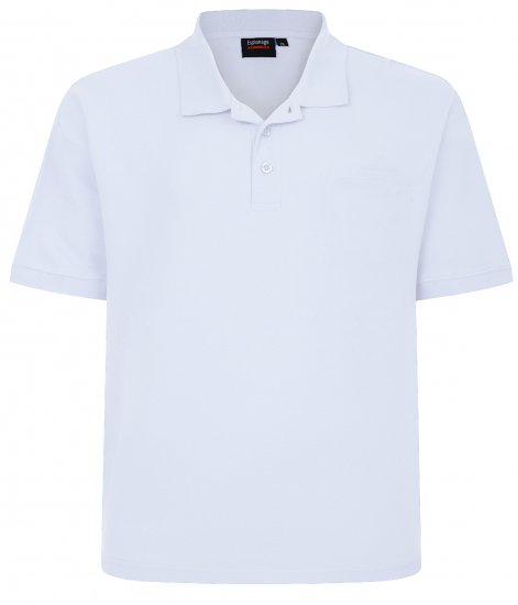 Espionage P074 polo valge - Polosärgid - Meeste suured polosärgid 2XL – 8XL