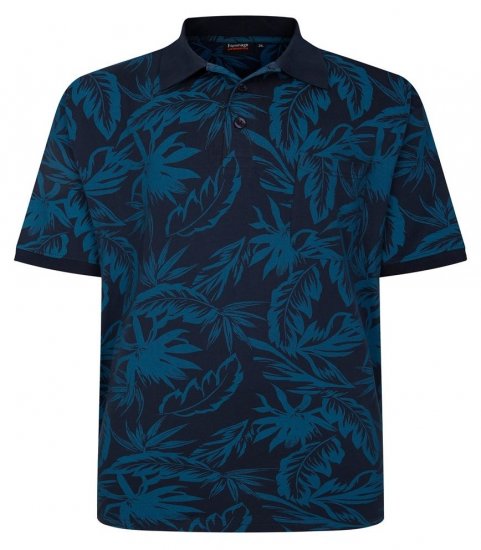 Espionage P222 Lehemustriga polosärk tumesinine/teal - Polosärgid - Meeste suured polosärgid 2XL – 8XL