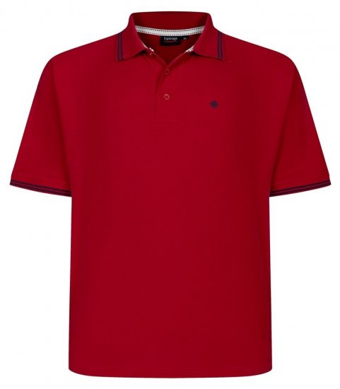 Espionage P232 Pikee polosärk punane/tumesinine - Polosärgid - Meeste suured polosärgid 2XL – 8XL