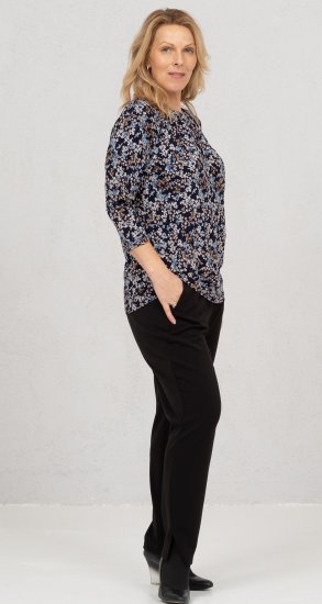 Scandinavian Caramel Tiny Flower Petals Blouse Light Blue - Trükitud/pildiga T-särgid naistele - 