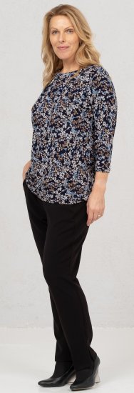 Scandinavian Caramel Tiny Flower Petals Blouse Light Blue - Trükitud/pildiga T-särgid naistele - 