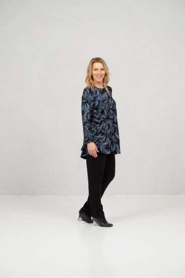 Scandinavian Caramel Swirls Tunic Blue - Trükitud/pildiga T-särgid naistele - 