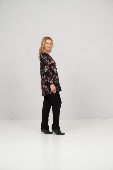 Scandinavian Caramel Flowers Tunic Red and Pink - Trükitud/pildiga T-särgid naistele - 