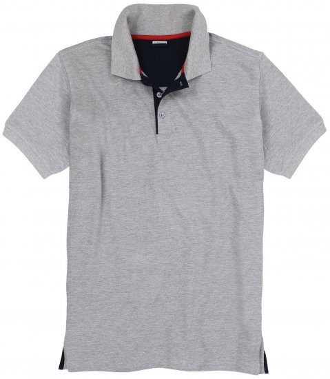Adamo Pablo Comfort fit Polo Shirt Grey - Polosärgid - Meeste suured polosärgid 2XL – 8XL